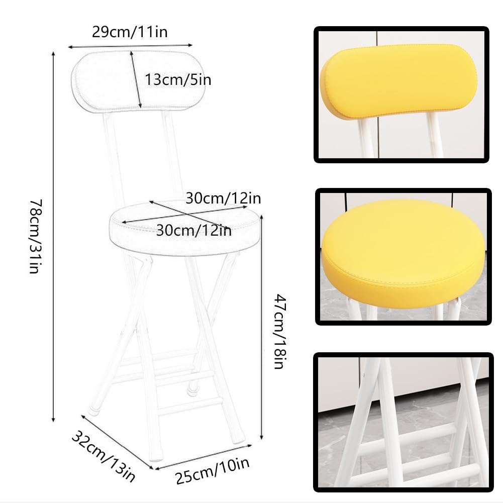 Black 18 inch Folding Stool D46151