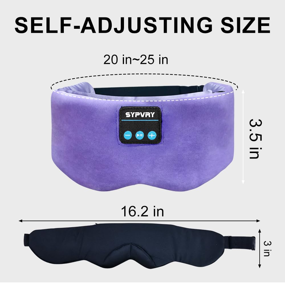 Bluetooth Sleep Mask Wireless Headphones Purple Q427063