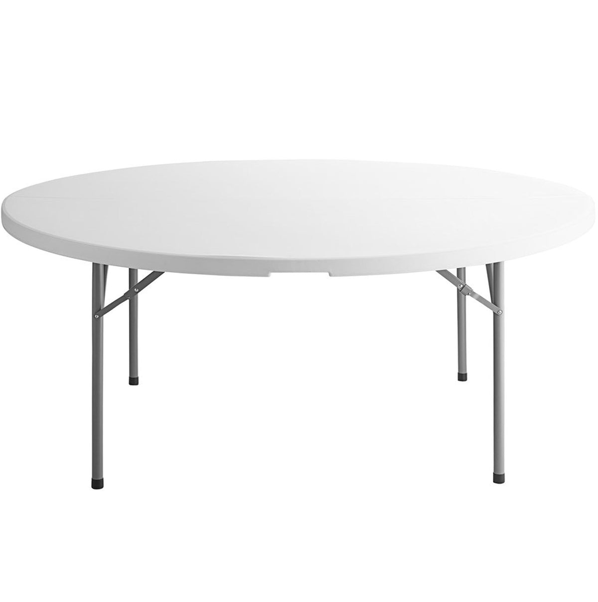 72" Round White Plastic Folding Table P731676