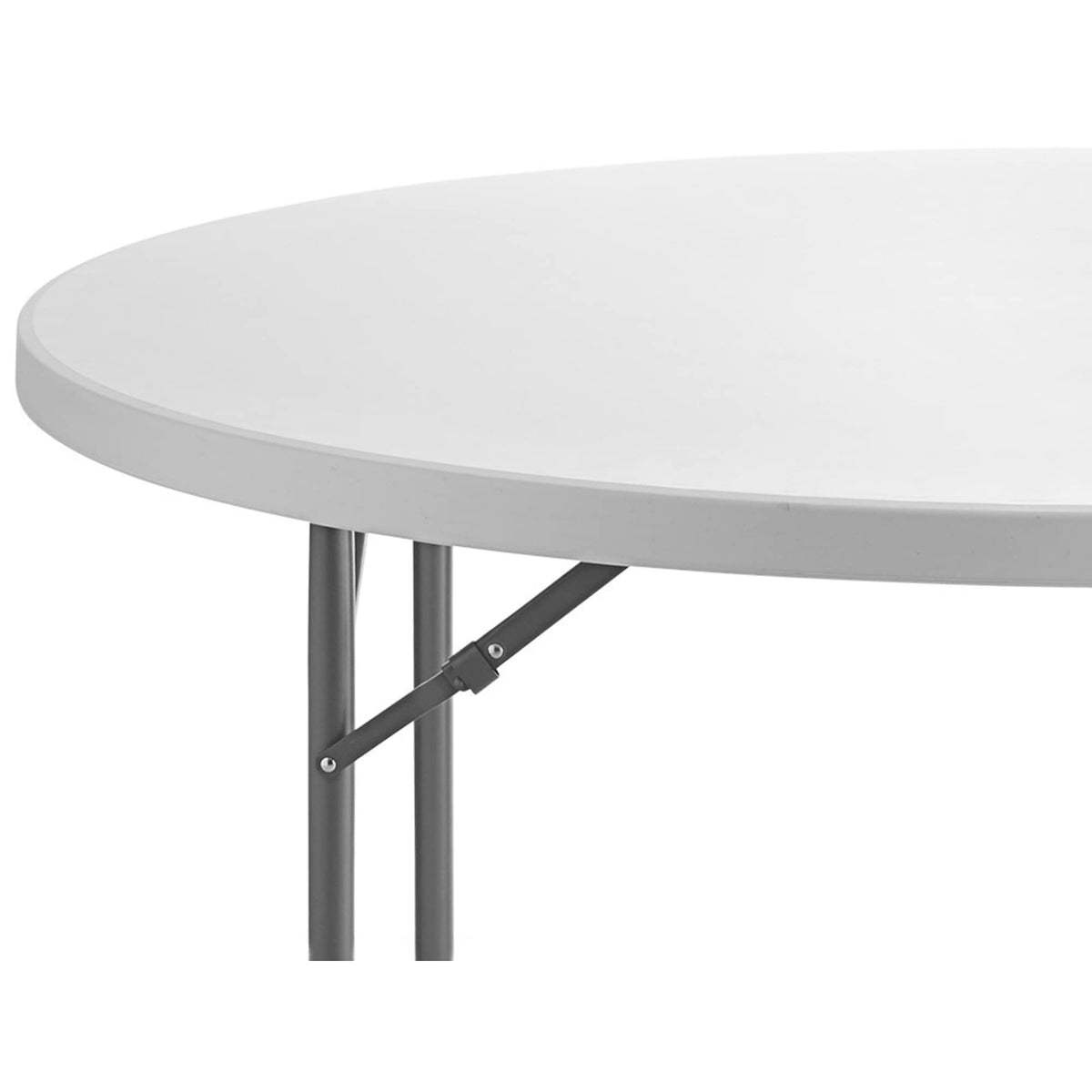 72" Round White Plastic Folding Table P731676
