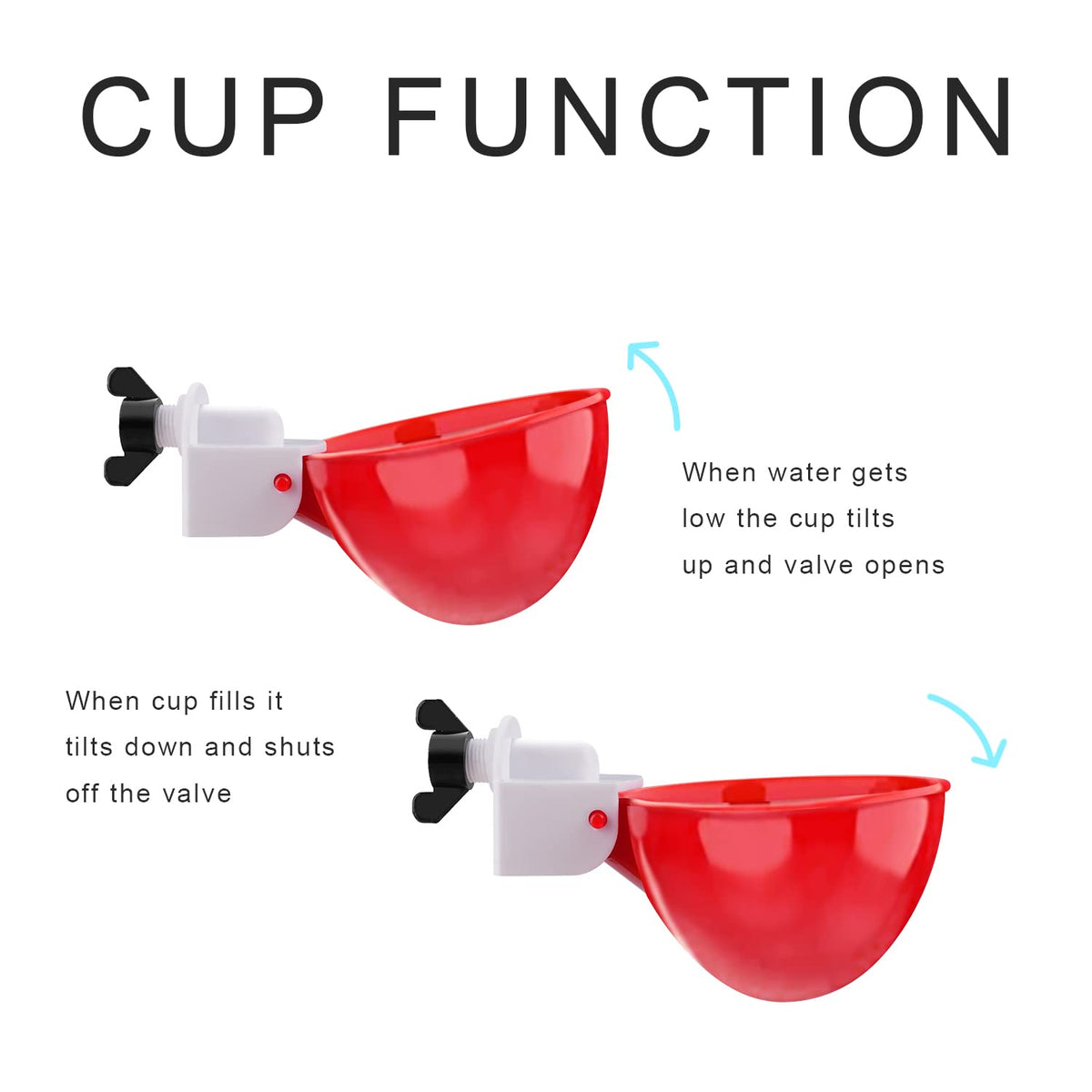 8 Packs Chicken Waterer Cups with Mounting Hole Opener V87276