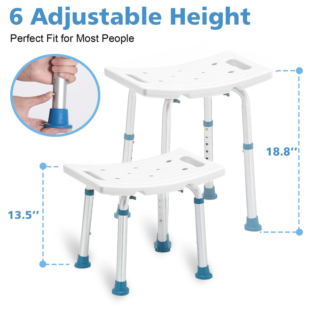 Shower Chair for Inside Shower, Tool-Free Assembly Shower Seat for Bathtub H67447