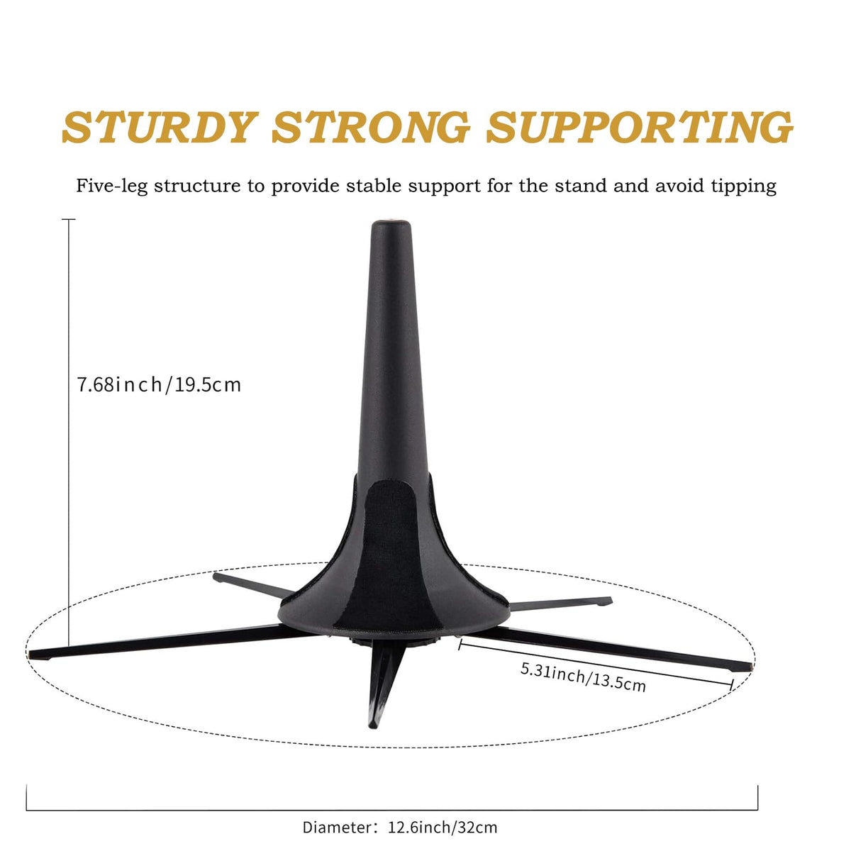 Portable Foldable Metal Trumpet Stand and Mute N53501