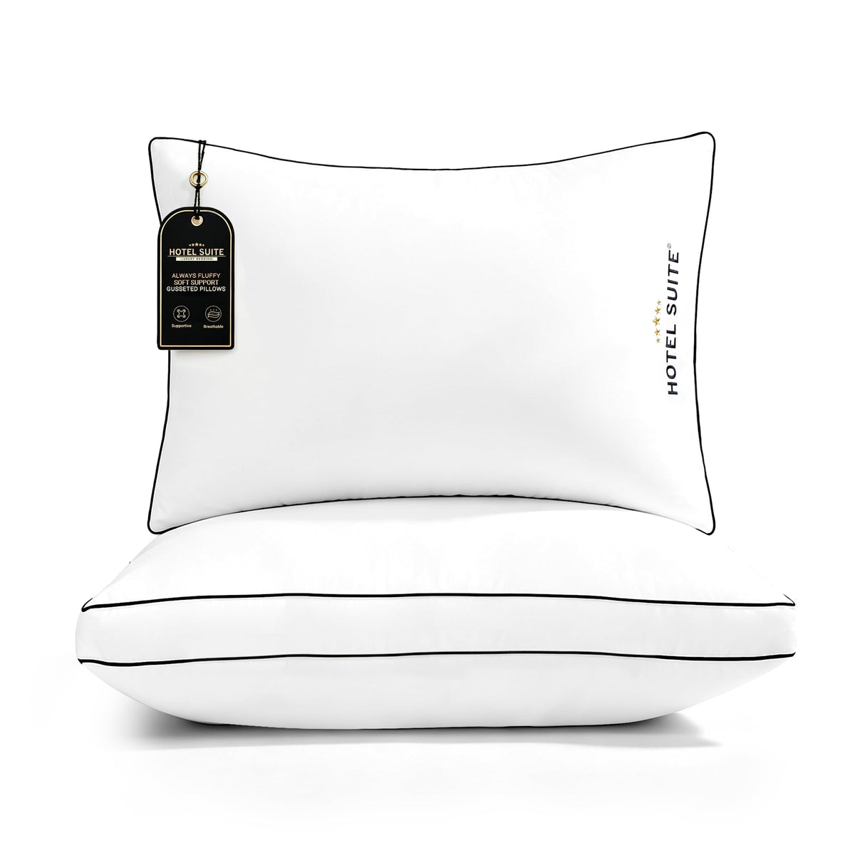 King Size Set of 2 Medium Soft Bed Pillows I8359
