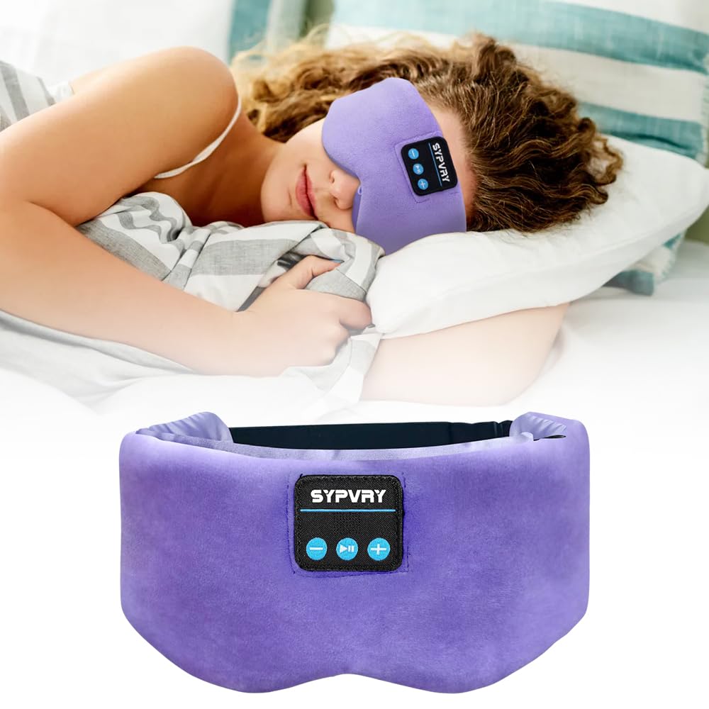 Bluetooth Sleep Mask Wireless Headphones Purple Q427063