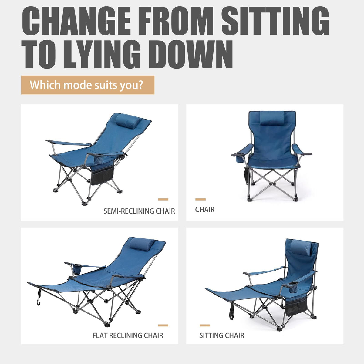 Zero Gravity Reclining Folding Chair with Footrest Cup Holder S283