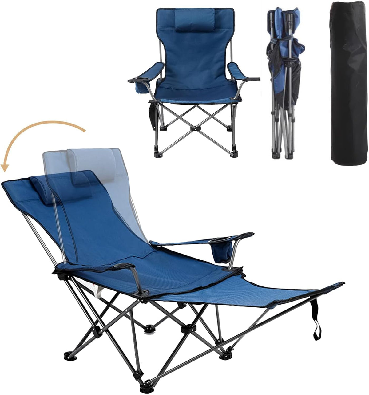 Zero Gravity Reclining Folding Chair with Footrest Cup Holder S283