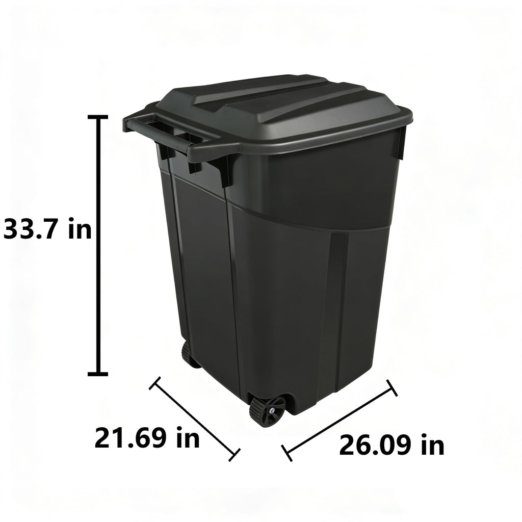 45 Gallon Wheeled Trash Can with Lid J757068
