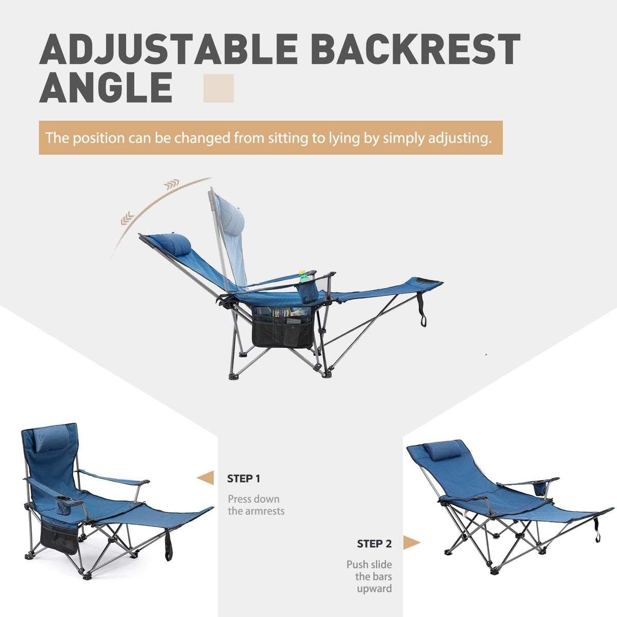 Zero Gravity Reclining Folding Chair with Footrest Cup Holder S283