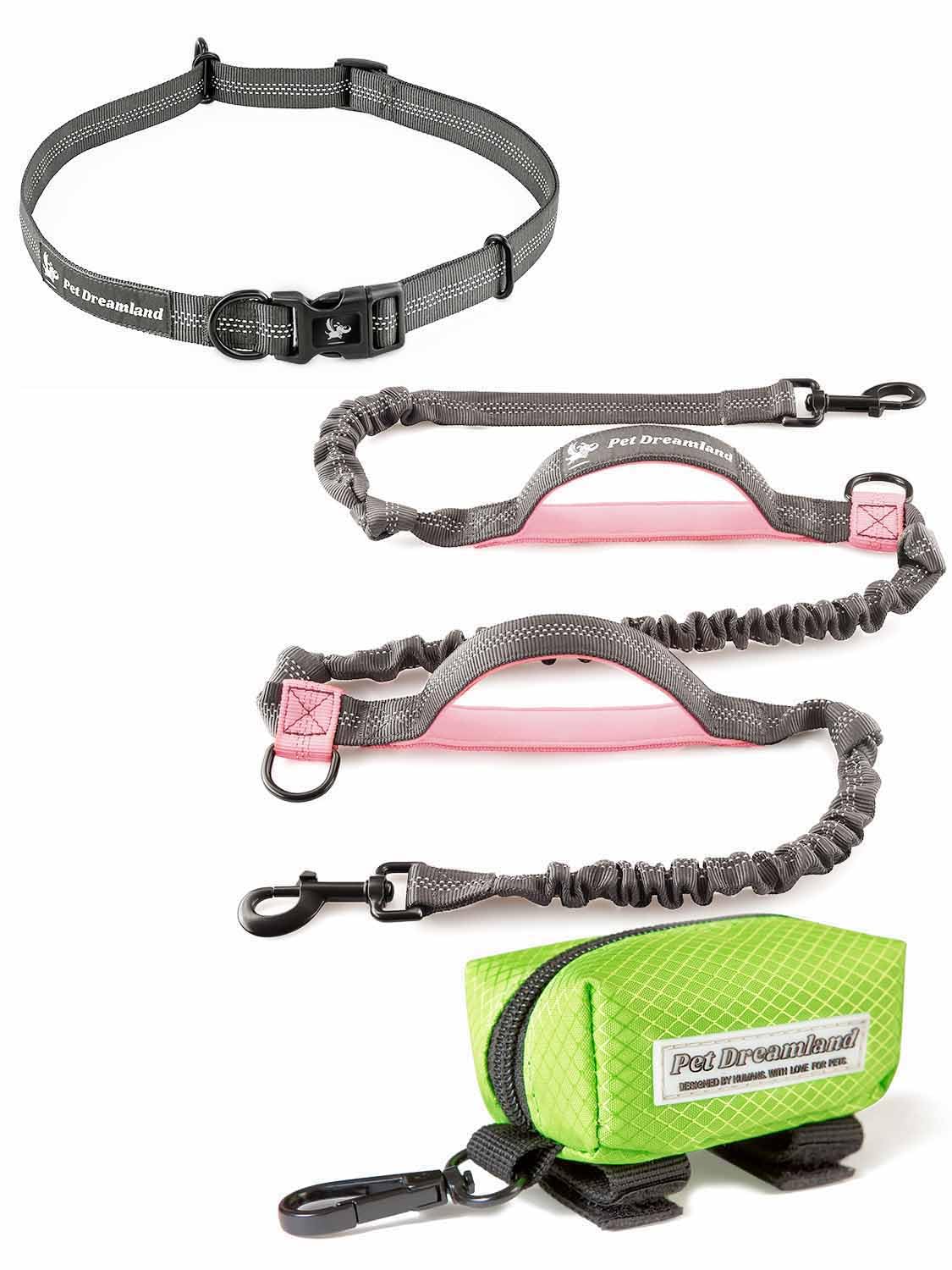 Hands Free Dog Leash for Large Dogs with Poop Bag Dispenser T812460
