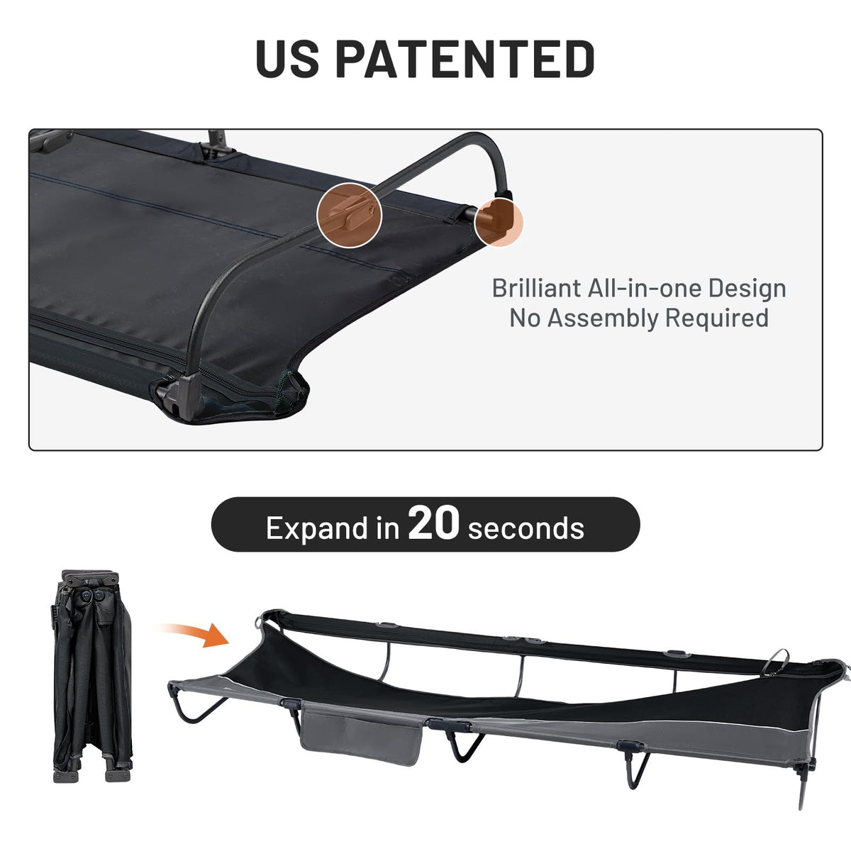 Aluminum Camping Cot E1733