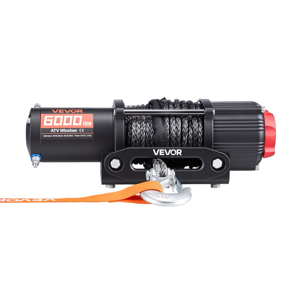 6000 lbs 12V Electric Winch with Synthetic Rope N3737