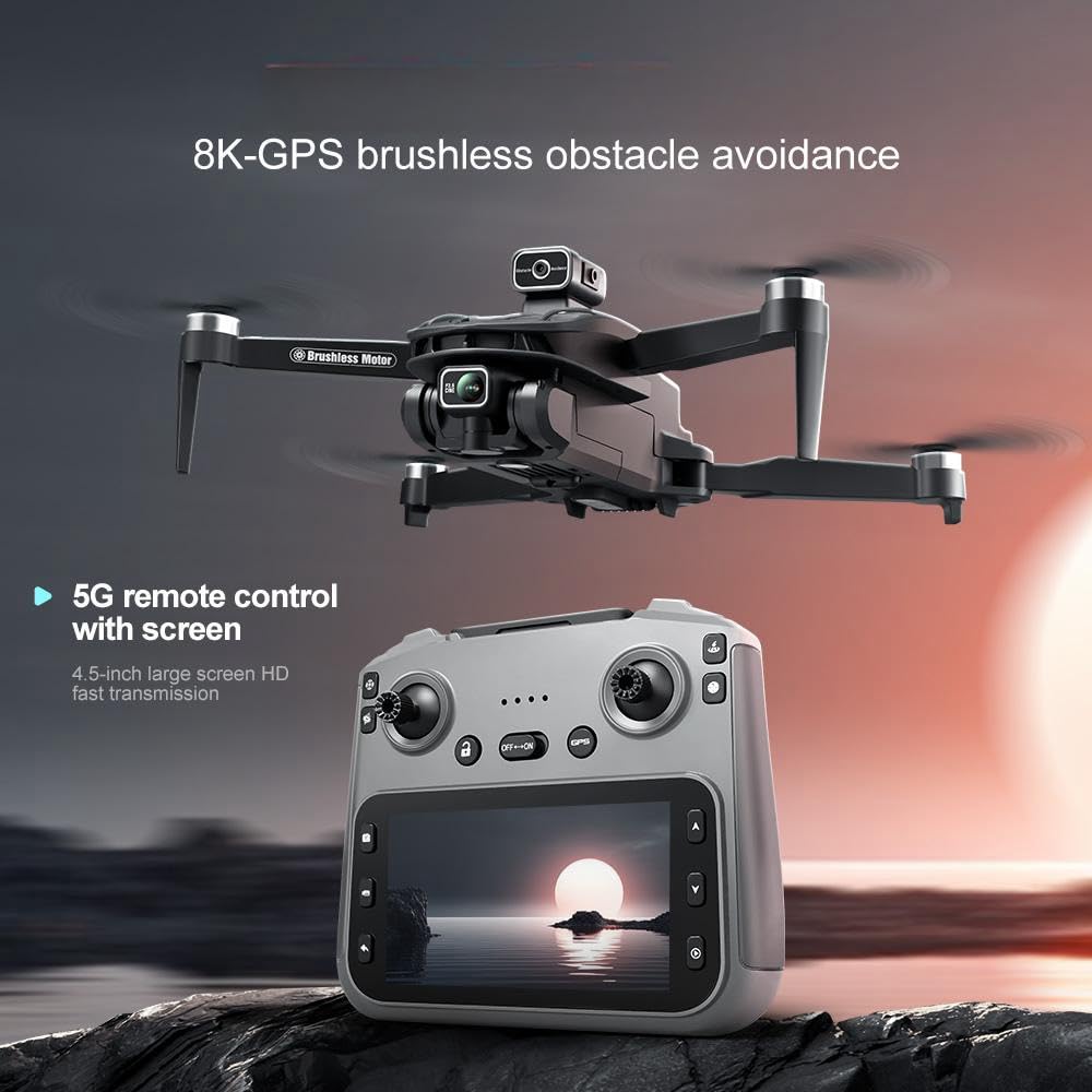 4K Camera GPS Drone with 4.5" LCD Controller P823