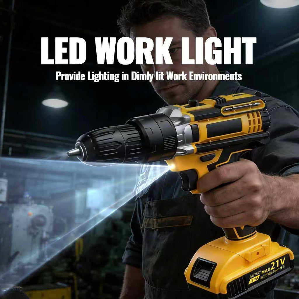 21V Cordless Drill Driver with 2 Batteries V888313