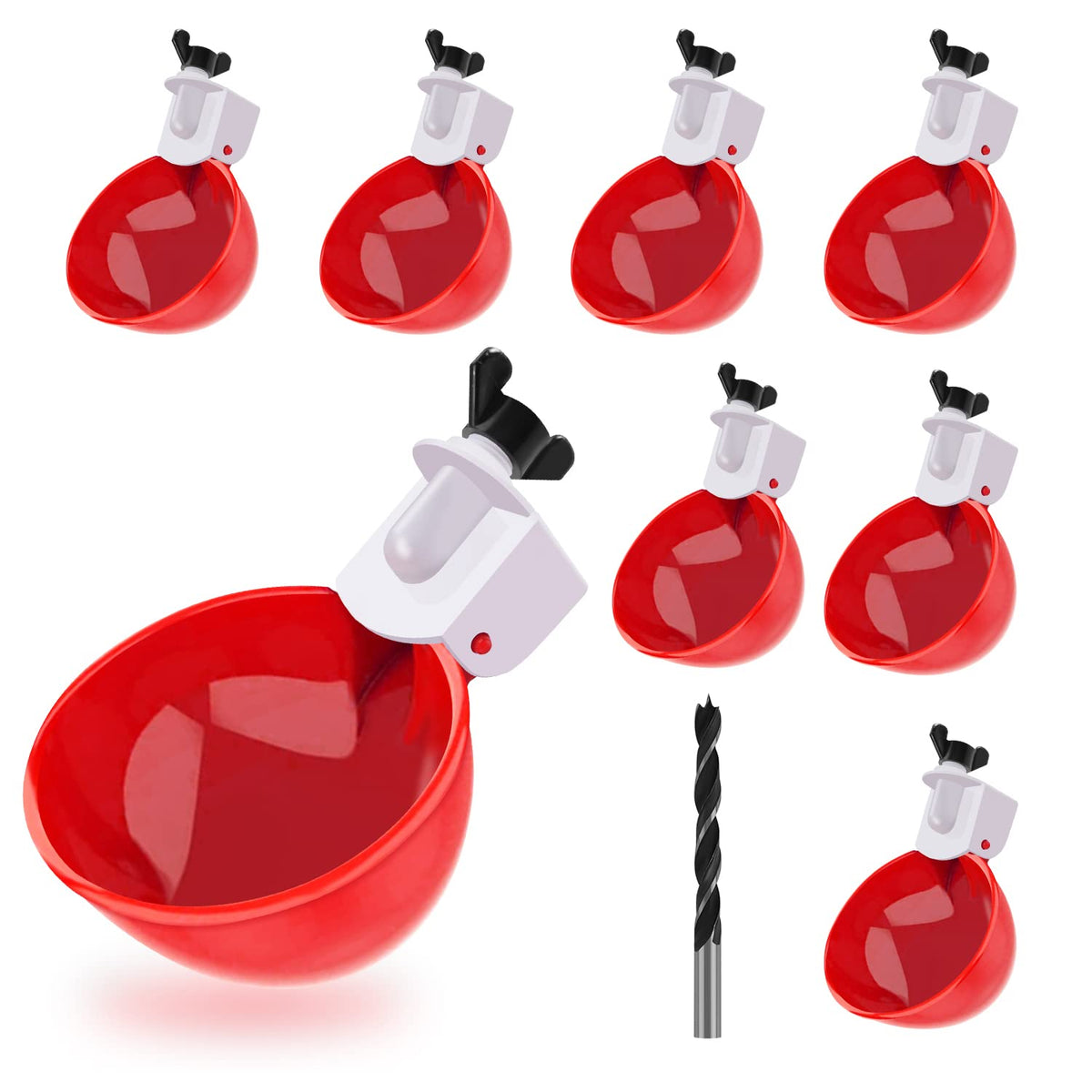 8 Packs Chicken Waterer Cups with Mounting Hole Opener V87276