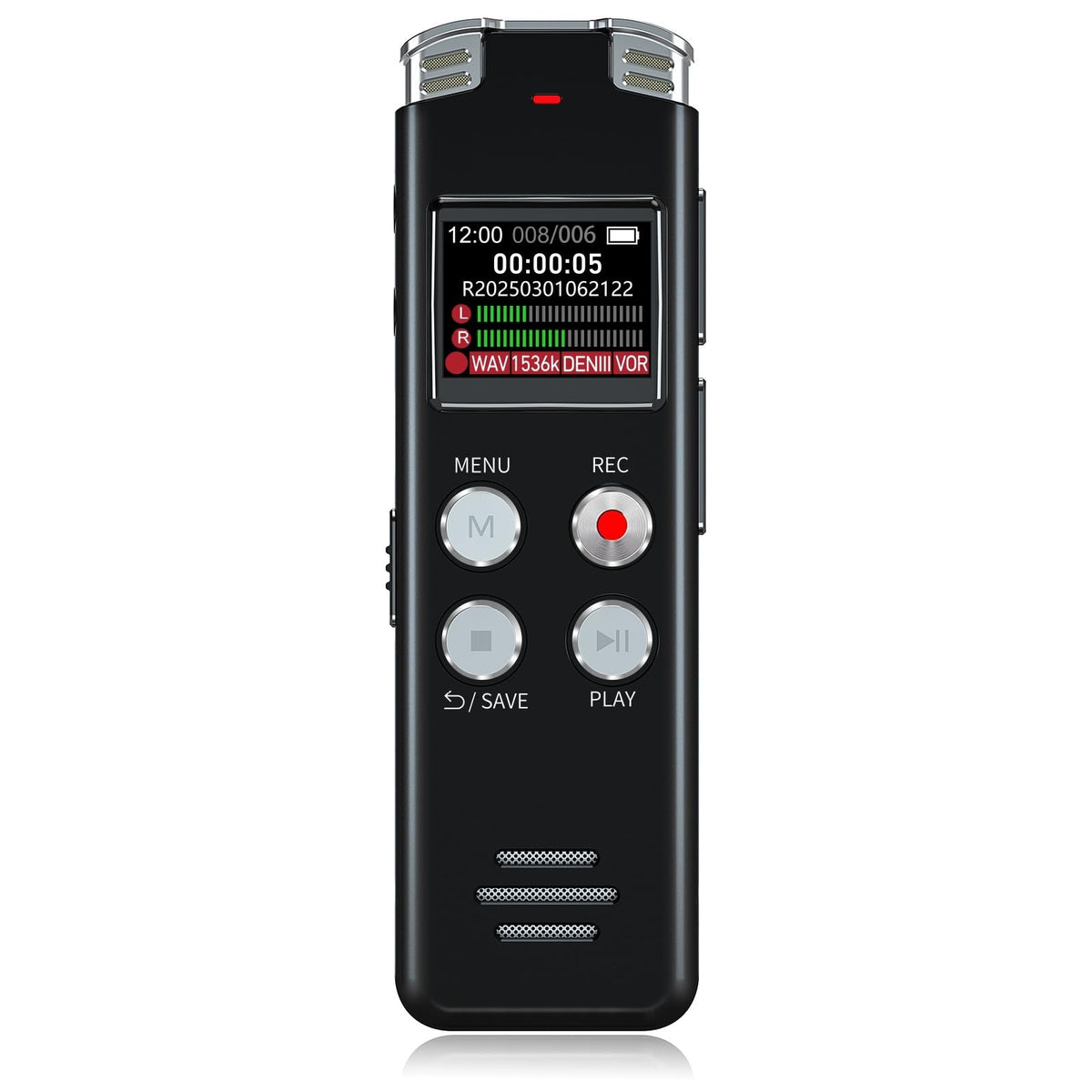64GB Digital Voice Recorder with Playback A3808