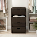 Brown Plastic 4 Drawer Storage Organizer X479635