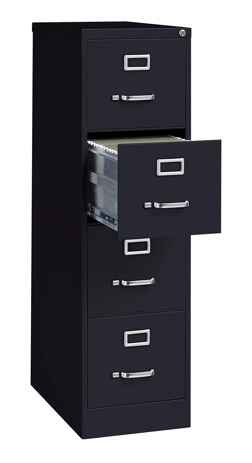 4 Drawer Letter Width Vertical File Cabinet Black E1635