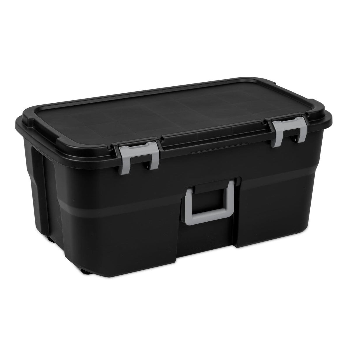22 Gallon Wheeled Lockable Plastic Storage Footlocker R4253