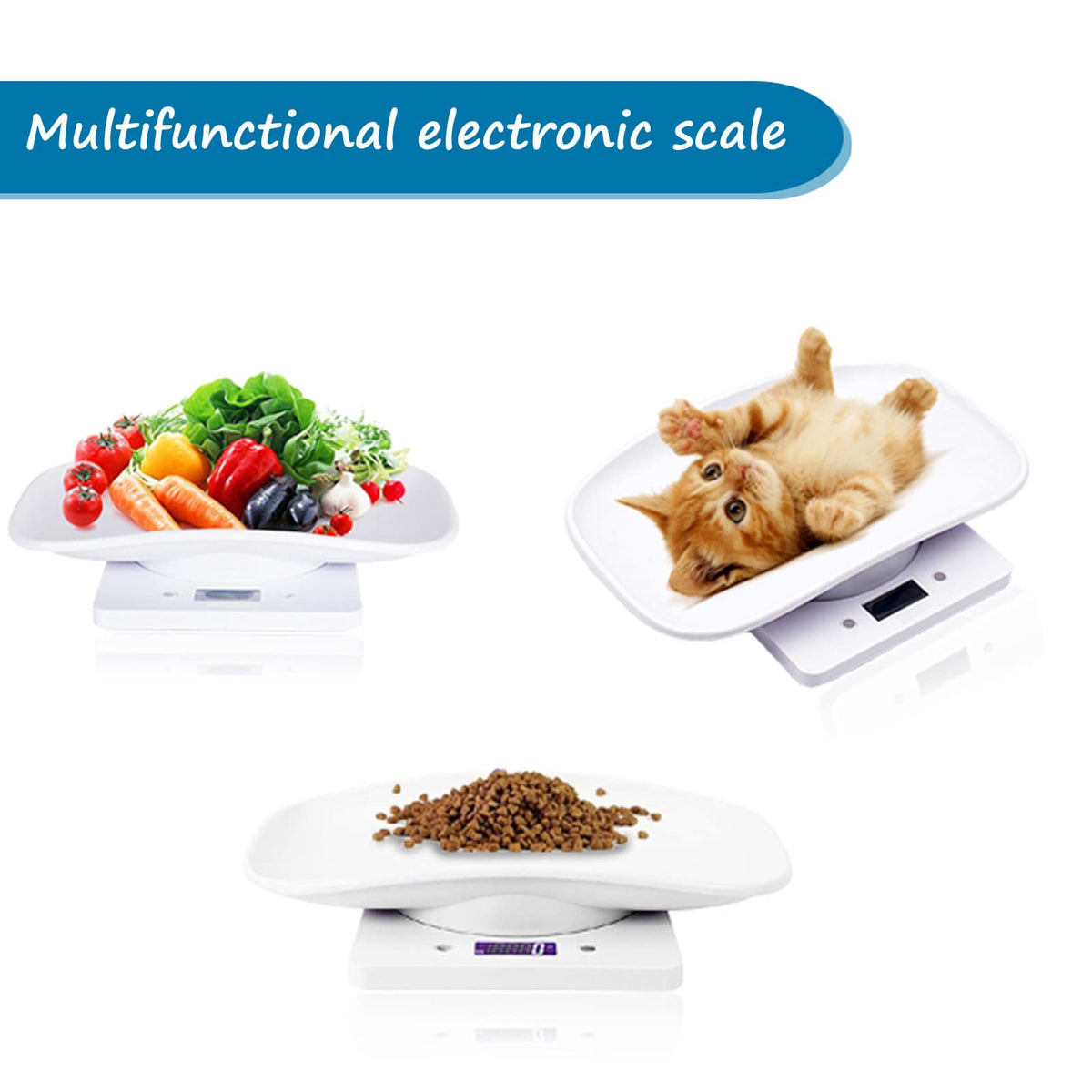 Newborn Kitten & Puppy Weight Scale White 12in x 8in I16509