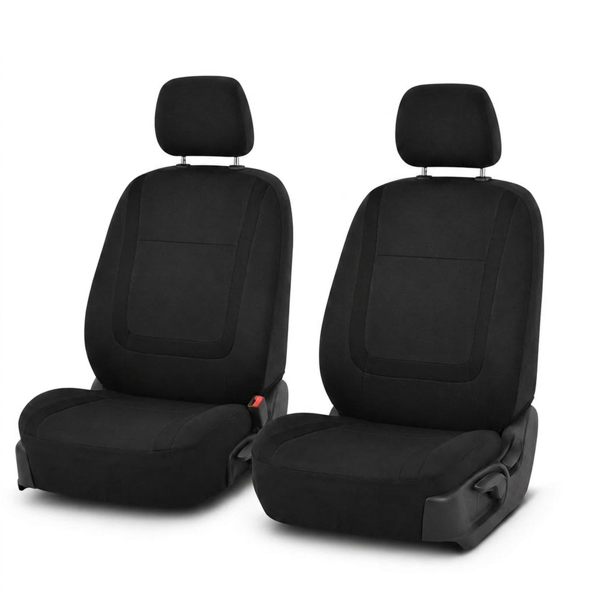 Cloth Car Seat Covers Front Set Black P45109
