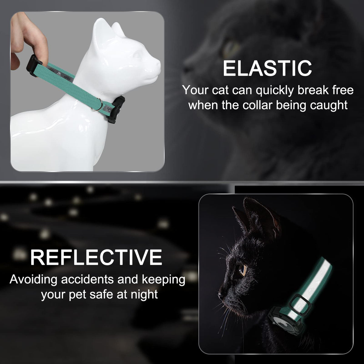 Reflective AirTag Cat Collar M69629
