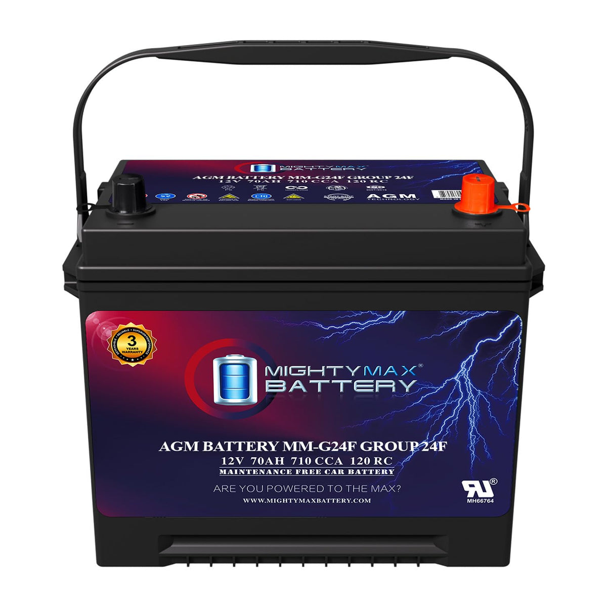 12V 70Ah AGM Replacement Battery U185788