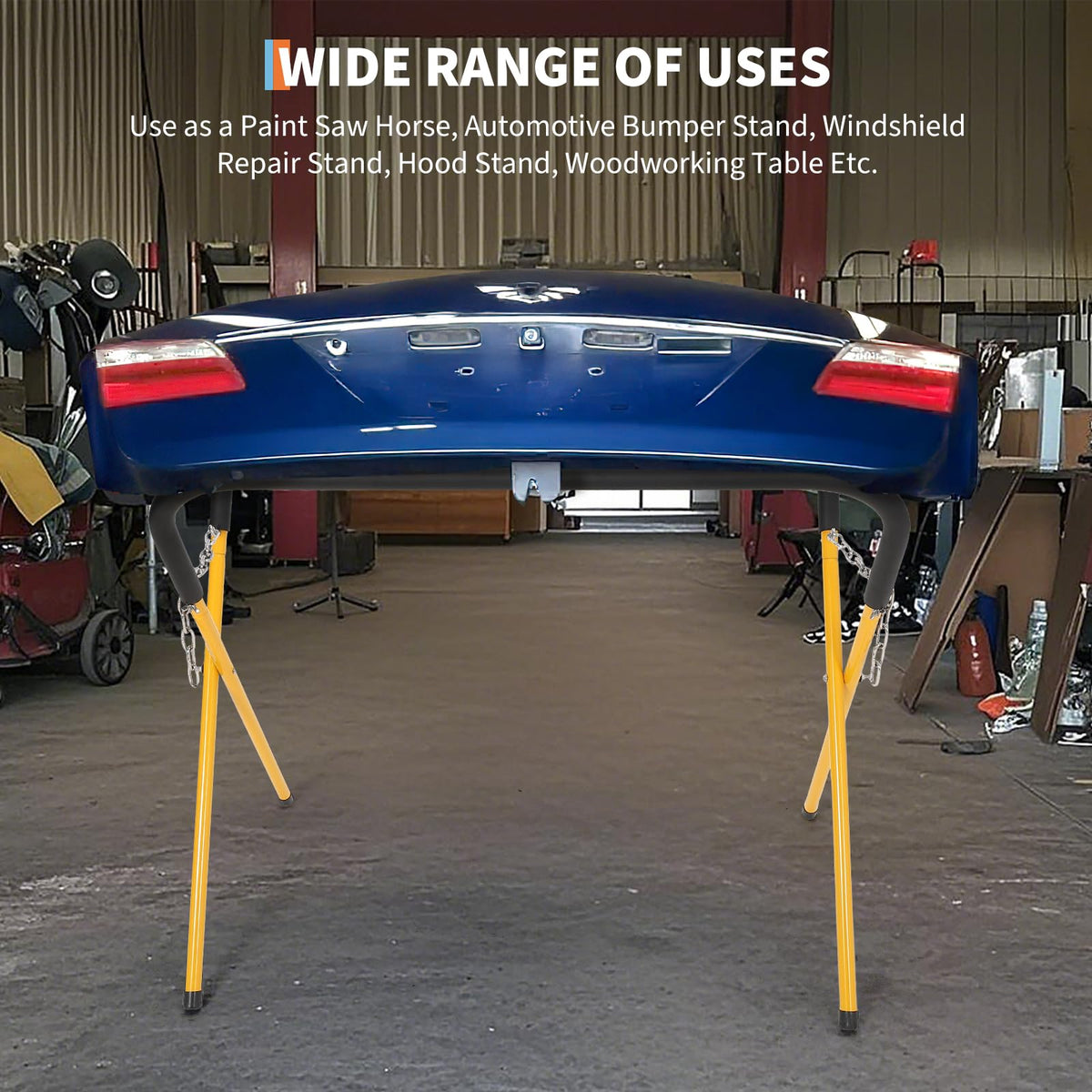 Heavy Duty Folding Work Stand 500 lbs Capacity Yellow B7112