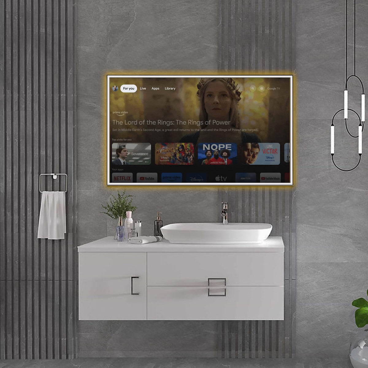 43" 4K UHD Smart Mirror TV with LED Light E601