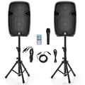 2000W 12" Portable Powered Speakers with Stands U192275