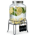 2 Gallon Glass Drink Dispenser with Stand N159