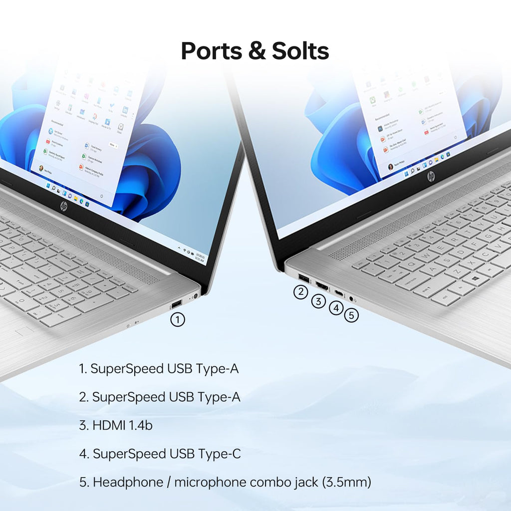 17.3" HD+ Touchscreen Laptop, Intel Core i7, 16GB RAM, 512GB SSD, Silver B46288