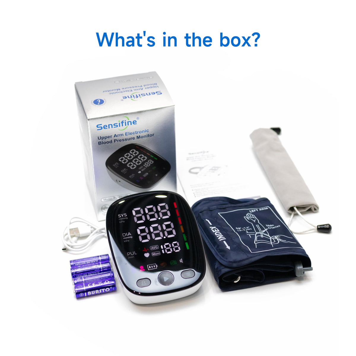 Upper Arm Blood Pressure Monitor with Adjustable Large Cuff J522581