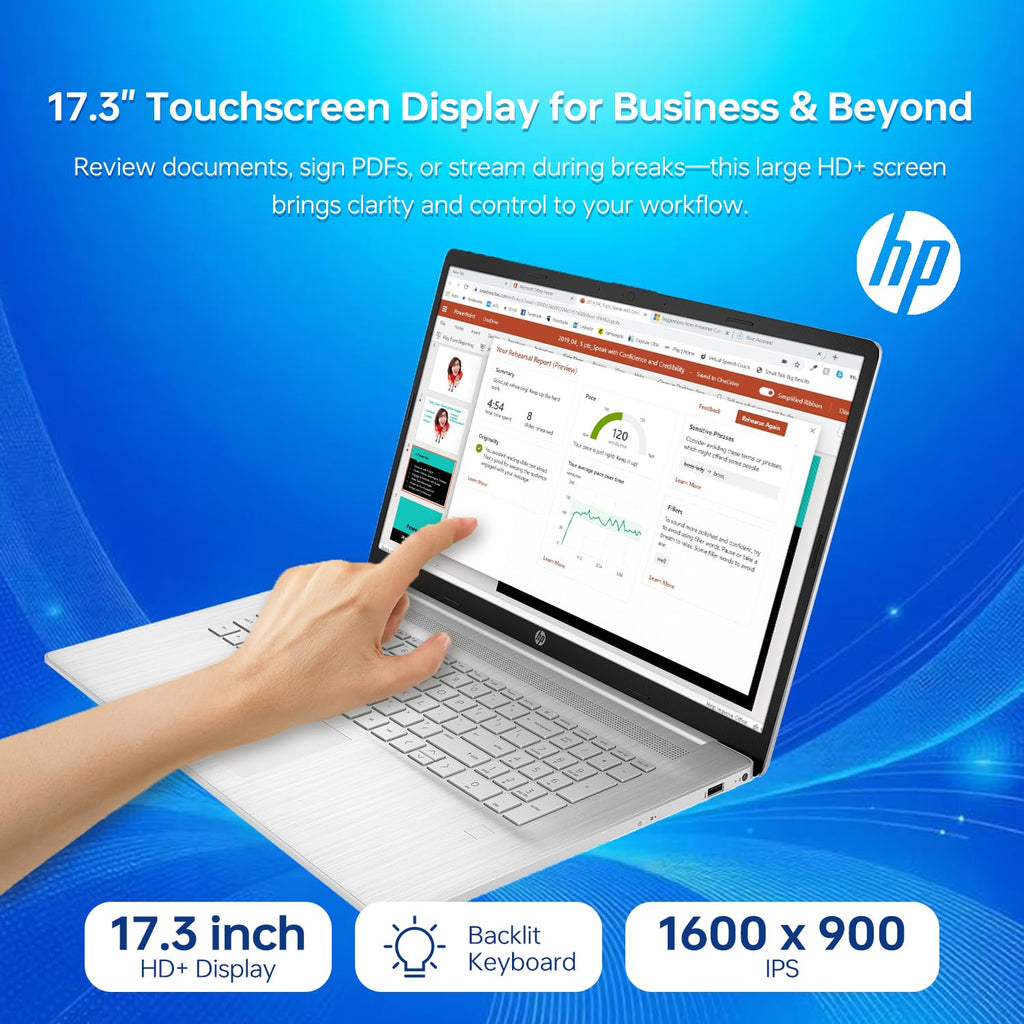 17.3" HD+ Touchscreen Laptop, Intel Core i7, 16GB RAM, 512GB SSD, Silver B46288