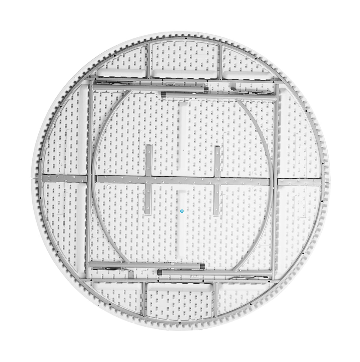 72" Round White Plastic Folding Table P731676