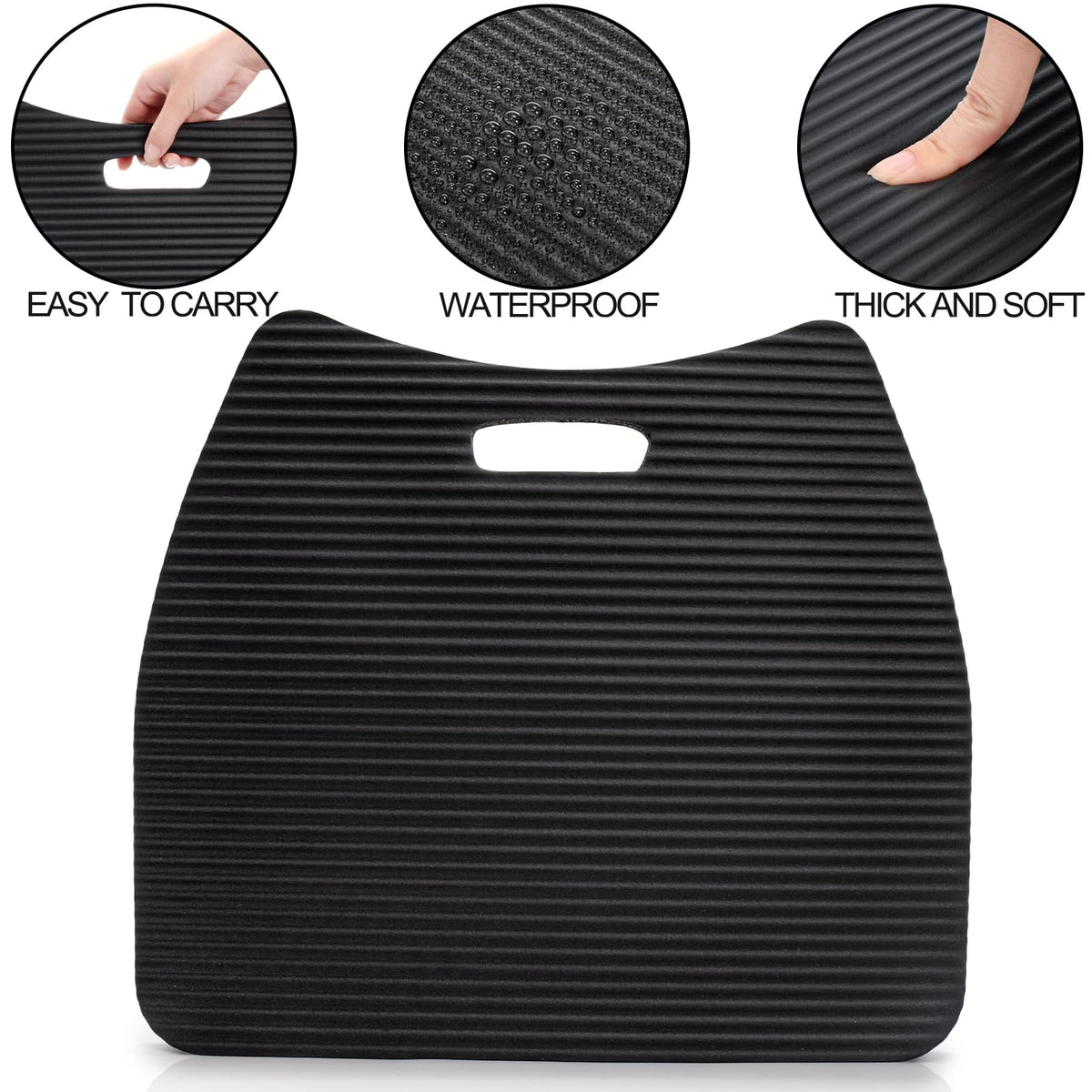 4 Pack Waterproof Portable Foam Stadium Seat Cushion with Handle B5853