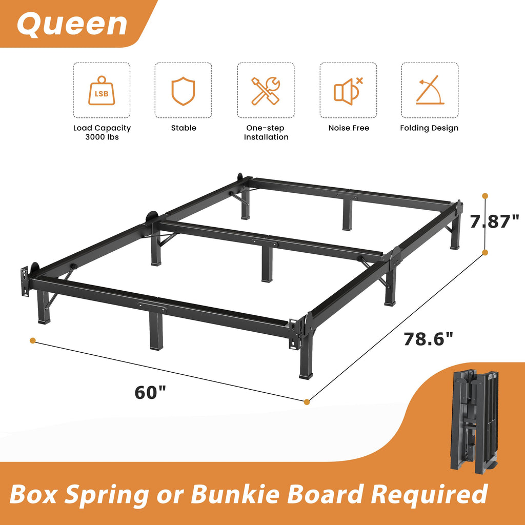 Queen 8 Inches Metal Bed Frame J61360