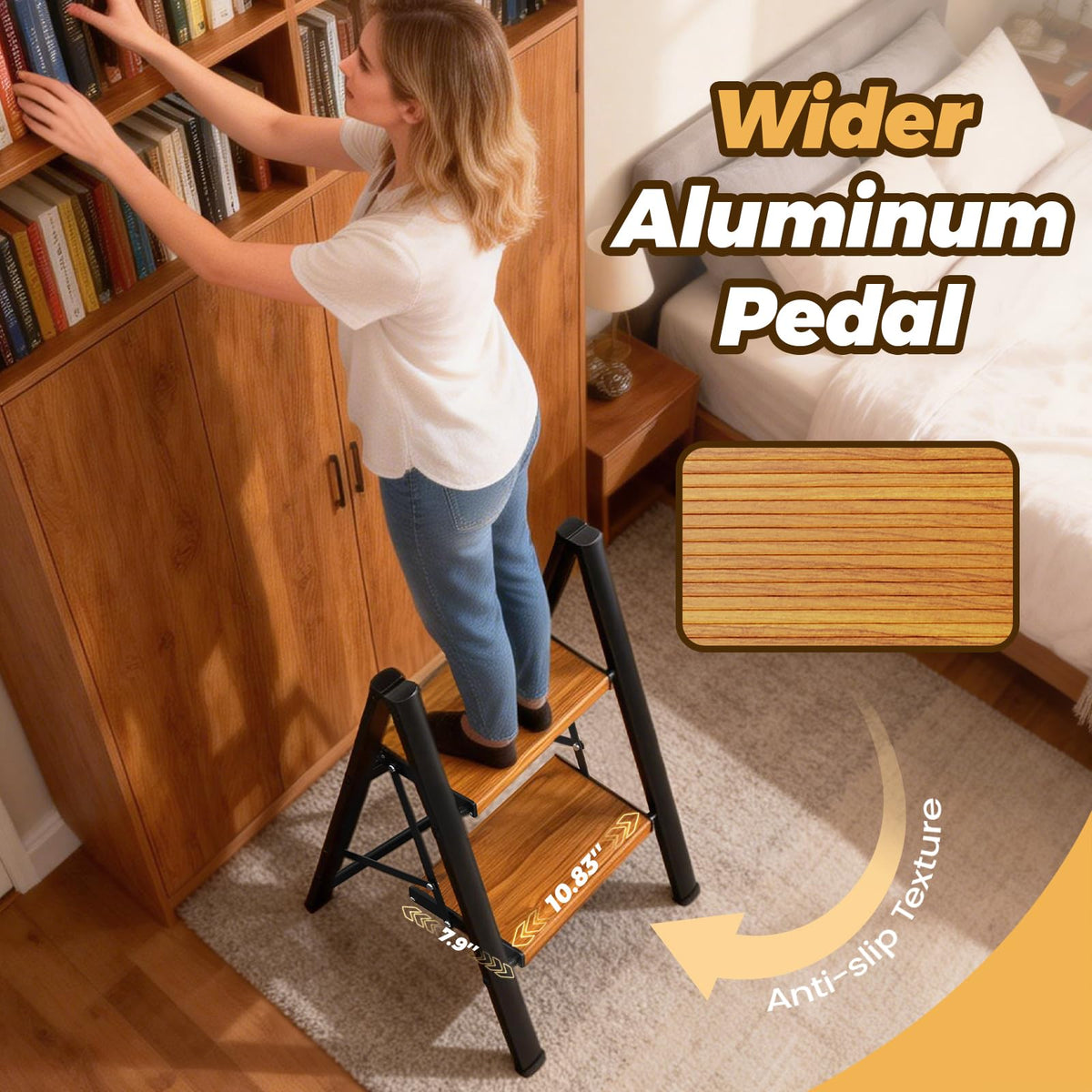 Lightweight Aluminum Folding Step Ladder Z578