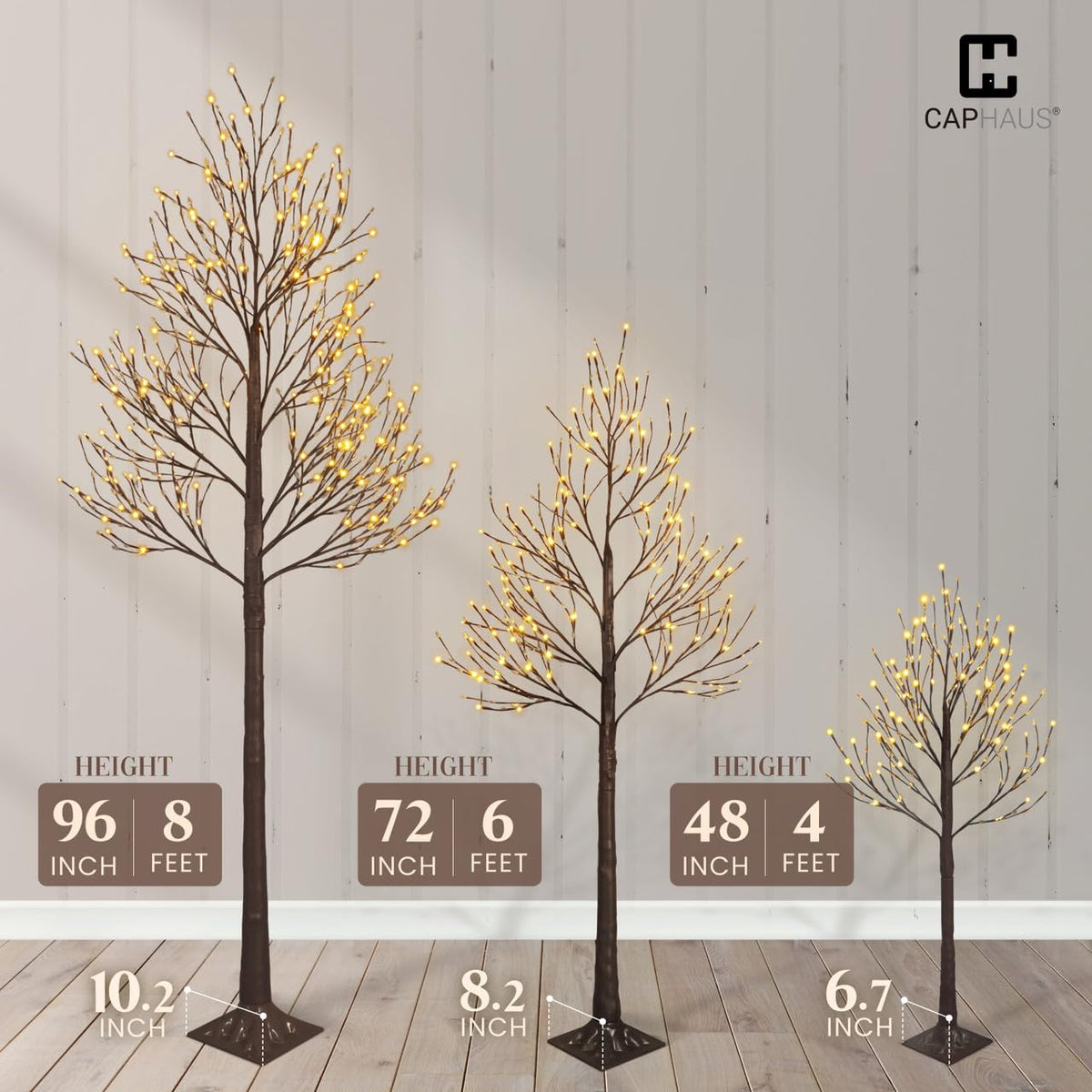 8 Feet Artificial Willow Lighted Twig Tree with 240 Warm White Lights L753