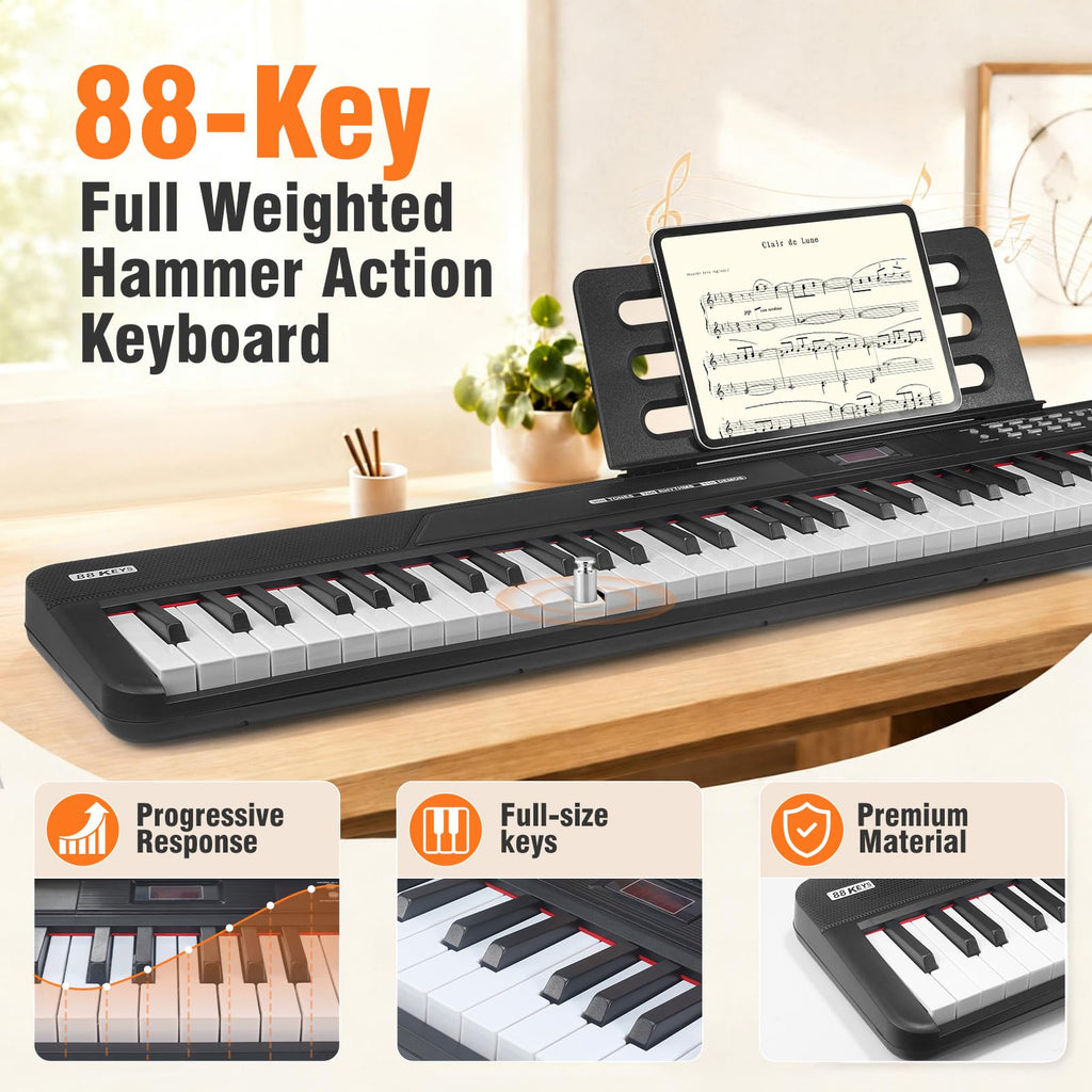 88 Key Semi Weighted Digital Piano with Stand E66302