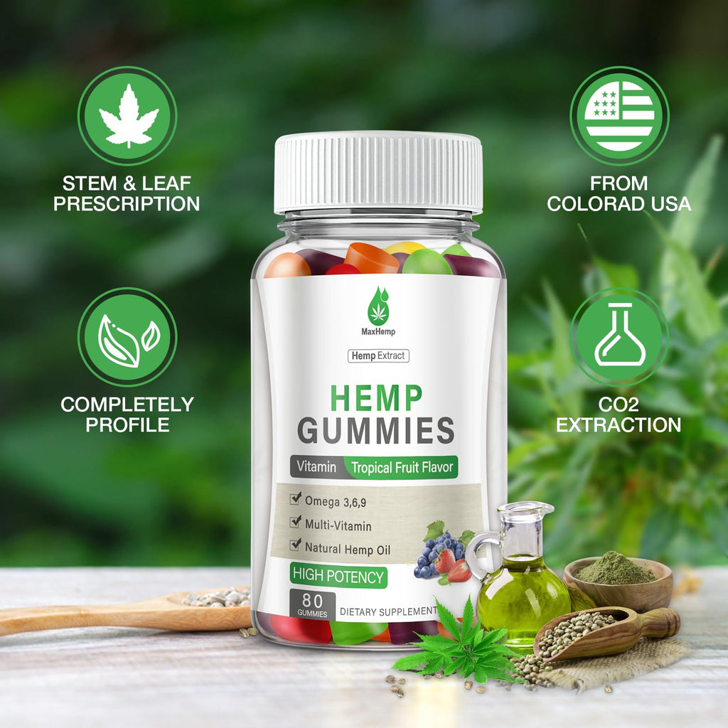Organic Hemp Gummies 4 Pack Vegan T268