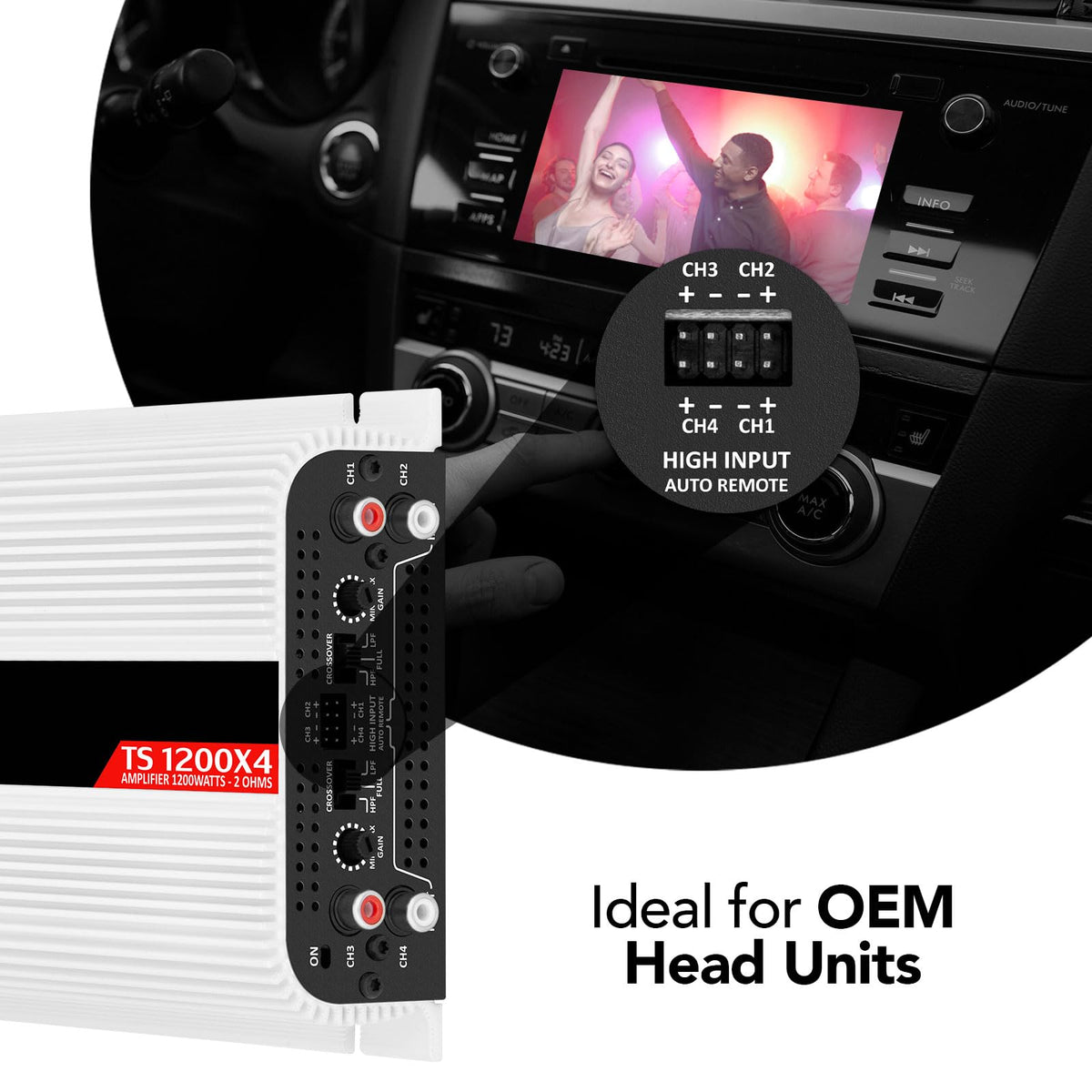1200 Watt 4 Channel Class D Car Amplifier Z293