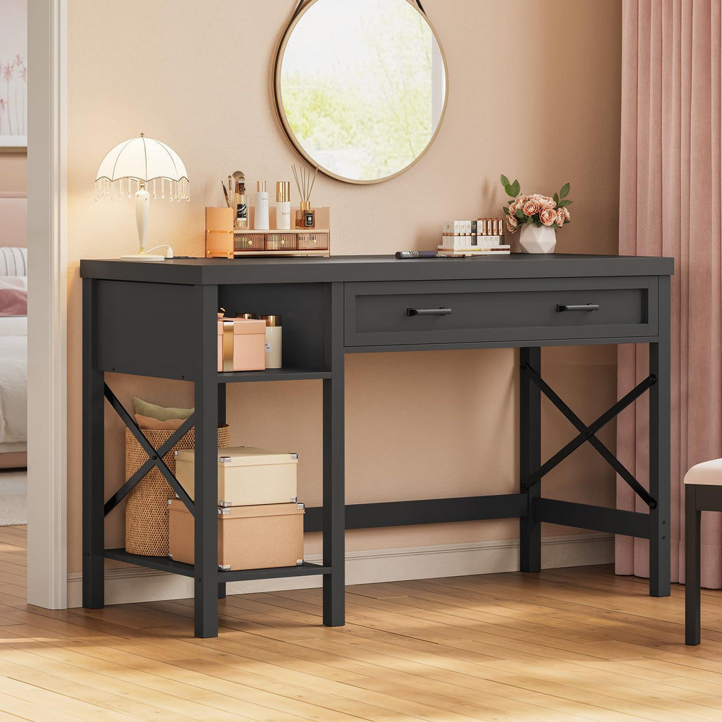 40" Farmhouse Small Desk with Drawers T23842