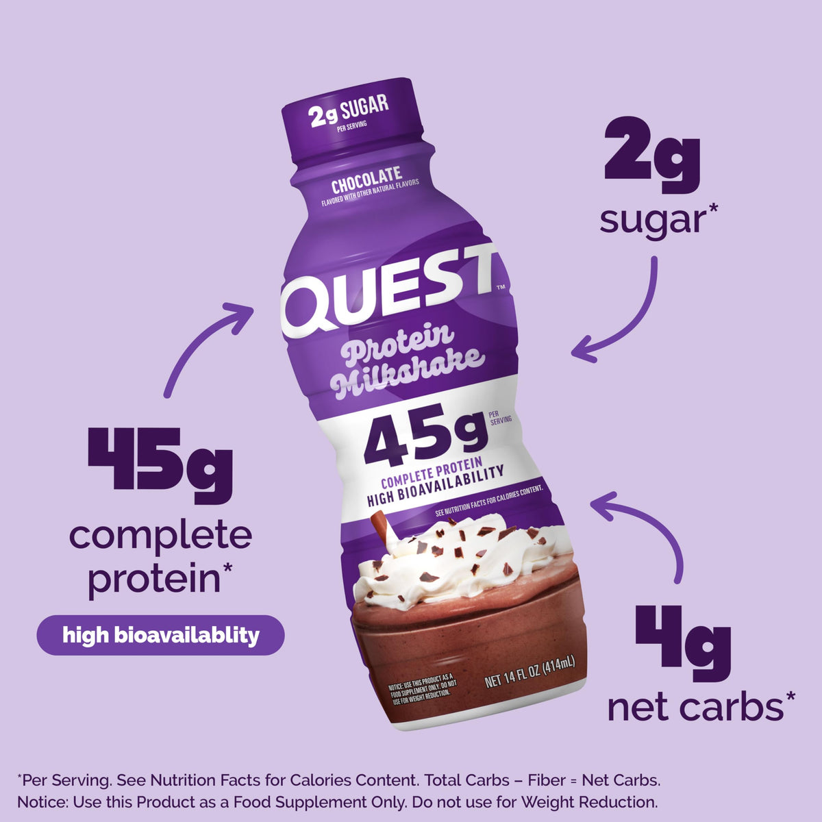 Chocolate Protein Shake, 45g Protein, 12 Count Y241751