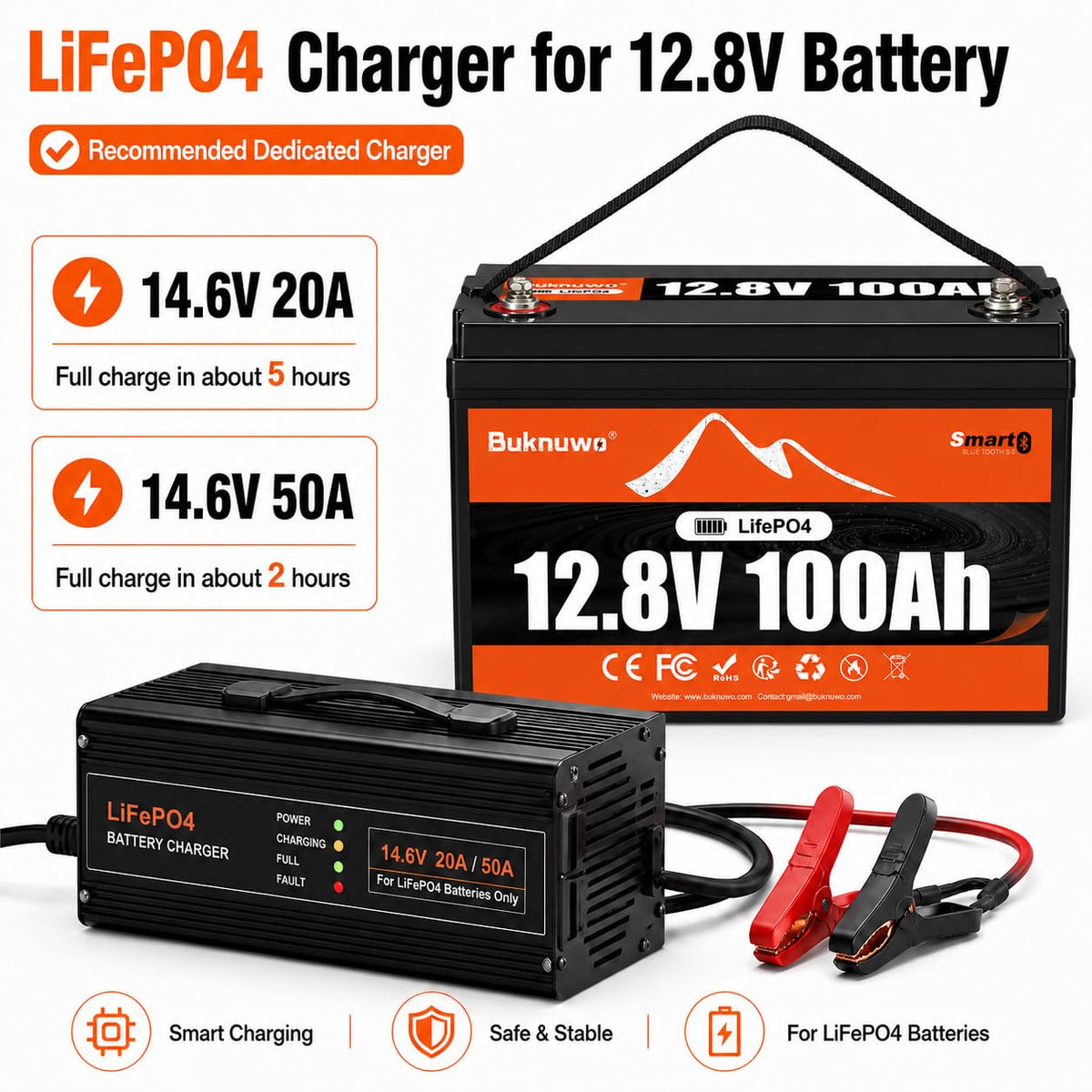 12V 100Ah LiFePO4 Lithium Battery with Bluetooth Q5419