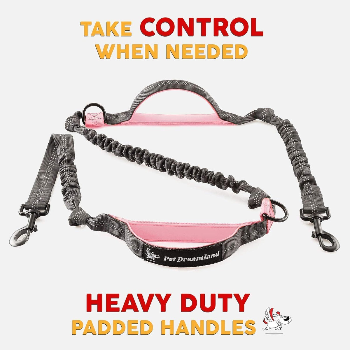Hands Free Dog Leash for Large Dogs with Poop Bag Dispenser T812460