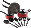 12 Piece Nonstick Red Cookware Set F557940