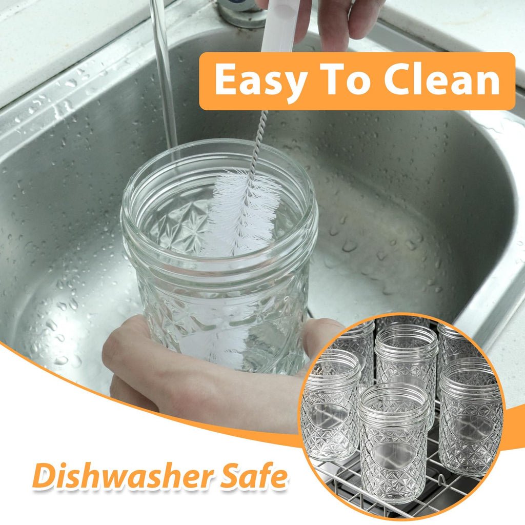 16oz Wide Mouth Mason Jars with Airtight Lids S366542