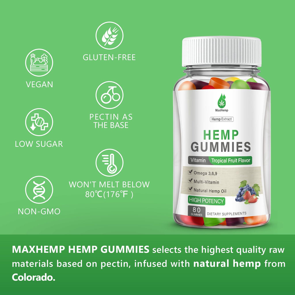 Organic Hemp Gummies 4 Pack Vegan T268