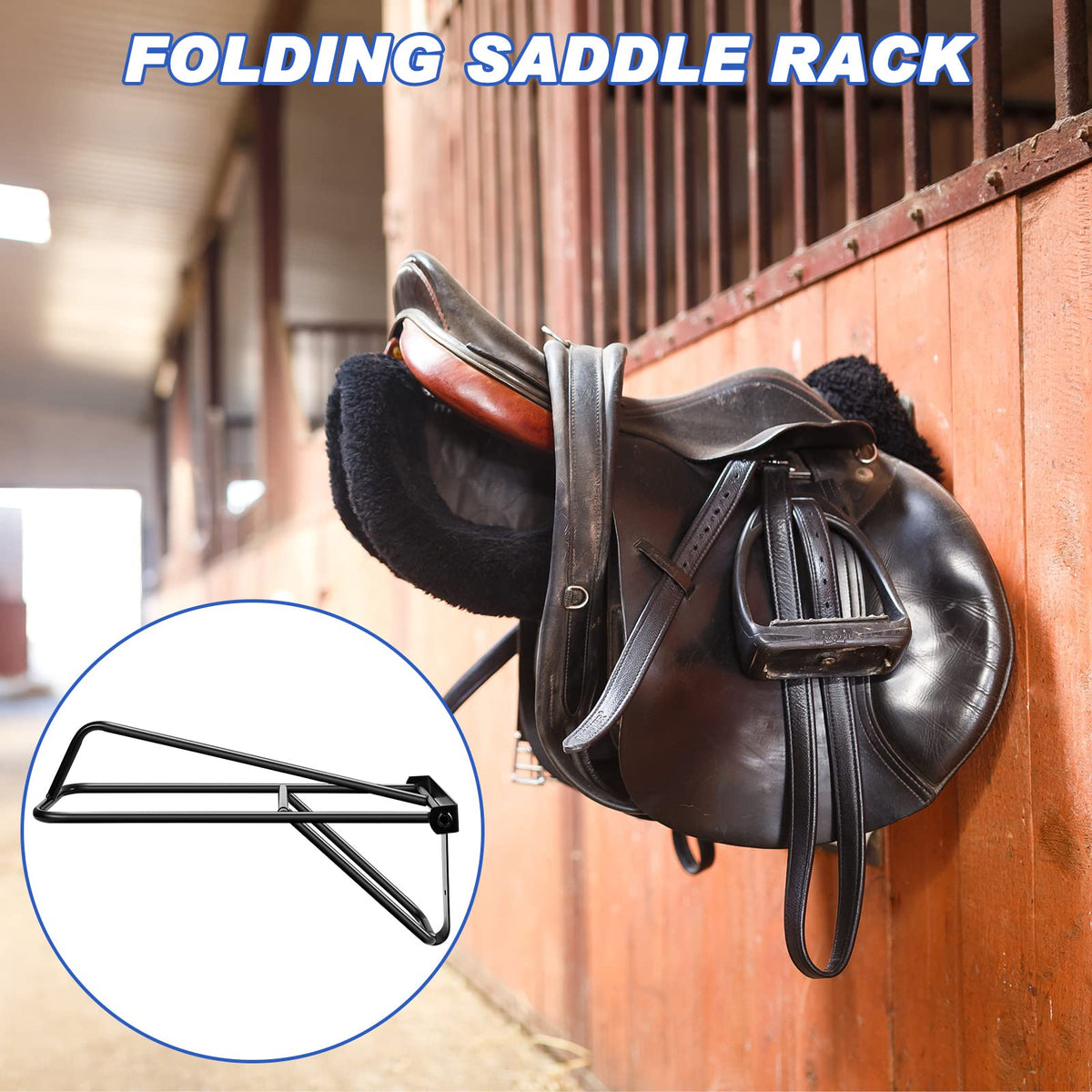 2 Pieces Portable Folding Saddle Rack J293